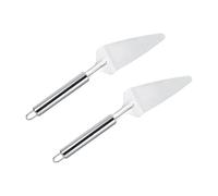 BAOFUYA Espátula de Cortador de Pizza Triangular Multifuncional con Borde Finamente Servido, 2 Computadoras Pala de Pizza de Acero Inoxidable para Fabricación, Pala de Pastel para Herramientas de