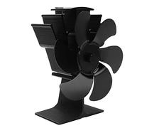 BAOFUYA Estufa con Ventilador Alimentada por Calor, 6 Aspas, Arranque Automático No Eléctrico para Horno de Pellets de Gas y Leña, Funcionamiento Silencioso, Arranque Automático a 122F