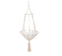 BAOFUYA Hamaca para Gatos de macramé, Cama para Gatos Colgante Tejida a Mano, Rascador, Columpio Bohemio para Jugar a Dormir, Escalar y Descansar