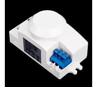 BAOFUYA Interruptor de Sensor de Movimiento por Microondas, Material ABS, Detección de 360 grados, Iluminación Automatizada para Armarios, Garajes y Baños