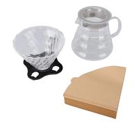 BAOFUYA Juego de/taza de café para Verter sobre, Servidor de café a Prueba de Calor, Boquilla de Goteo, Rutinas Matutinas para Oficina en Casa, Juego de para Verter sobre Vidrio de Borosilicato