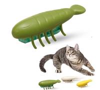BAOFUYA Juguete Interactivo para Gatos, Divertido Mini Juguete Interactivo Eléctrico en Movimiento para Gatos Que Cura la Soledad para de Interior, Ejercicio de Juego para (Pescado Verde)