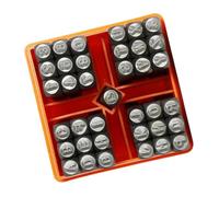 BAOFUYA Kit de Estampado de Metal Kit de Estampado de Metal de 37 Piezas, Juego de Punzones de Números de Letras de Acero Al Carbono de 3 Mm A A Z 0 A 9 Herramientas de Sello de Corazón para Joyería