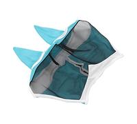 BAOFUYA Máscara contra Moscas para Caballos con Orejas, Tejido de Punto Suave y Transpirable, Máscara contra Moscas, Malla para Ojos 3D, Visibilidad Total, Protección Facial Elástica para Montar a