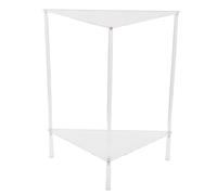 BAOFUYA Mesa Auxiliar de Acrílico Triangular Transparente, Estante Esquinero, Soporte de Mesa Auxiliar, Estante de Exhibición para Sala de Estar, Dormitorio y Otros Espacios Pequeños