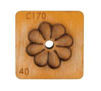 BAOFUYA Molde de Puñetazos de Base de Madera, Forma de Molde de Cuero de Forma de flores. Muerte de Golpes para Todos los Niveles de Habilidad (40 mm)