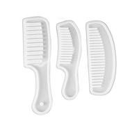 BAOFUYA Moldes de Peines para el Cabello de Silicona premium: Herramientas para la Creación de Peine Combinado con Dientes Anchos para el Cómodo para la Creación y Suministro de la Casa [3pc de]