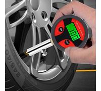 BAOFUYA Pantalla LCD Digital, Alta Precisión, Manómetro Profesional de Neumáticos, para Automóvil, Camión, Motos, con Válvulas y Válvulas de Neumáticos