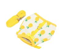 BAOFUYA Pequeño Arnés de Mascotas Vest de Malla Transpirable para un Cachorro Cómodo Mini Arnés de Mascotas Adecuado para Chinchilla, Hurón, Conejillo de Indias para Adultos, Navidad (piña Amarilla)