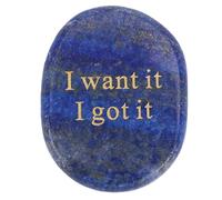 BAOFUYA Piedra de Bolsillo Grabada, Piedra de Pulgar de Lapislázuli, Mini Roca de Preocupación Motivacional con Inspiración, Confianza, Positividad Diaria