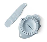 BAOFUYA Prensa para Hacer Bolas de Masa, Juego de Moldes para Bolas de Masa de Plástico PP con Cuchara de Relleno, Herramienta de Cocina Manual Colgante para Dar Forma a de y Empanadas, para (BLUE)