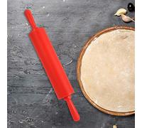 BAOFUYA Rodillo de Silicona, Rodillos con de Madera para Hornear Pizza, Corteza de Pastel, Tartas de Huevo, Galletas, Rodillo de Silicona, de Masa Antiadherente, de para Corteza de Pastel Nan (rojo)