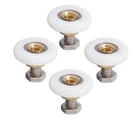 BAOFUYA Rodillos de la Puerta de Ducha Apertura Suave/Cierre Compatibilidad Amplia Accesorios de Repuesto Nylon/acero Inoxidable/cobre 4 Set Rollers de la Puerta de Ducha Ruedas Ruedas de Vidrio de
