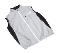 BAOFUYA Ropa con Aire Acondicionado con un Motor CC sin Escobas y Tres Niveles Ajustables para el Trabajo Climático Caliente, Gris Claro en Nylon, Hombres de Construcción de Aventuras Abiertas (L)