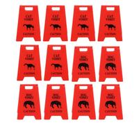 BAOFUYA Signo de Precaución de Vómito de Perros, Cat Vomit Precaución de Advertencia de Advertencia de Mascotas para Interiores Al Aire Libre (rojo)