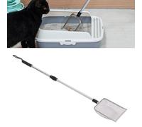 BAOFUYA Socada de Estadio de Gato Metal Extensible, Dise?o Ajustable C¨®Modo para Agarrar el Acero Inoxidable, Manija Larga, Caca para la Caca la Caja Estadio