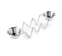 BAOFUYA Soporte de Tacos en Forma de V de Acero Inoxidable de Acero de Inoxidable para la Casa de Restaurantes (#2)