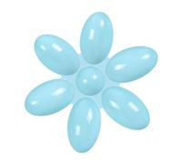 BAOFUYA Tazón de Comida de Gatitos Pequeños, Anti -otoño y Duradero Adorable y Práctico 6 Pétalos Alimentador de Alimentos de Cachorros para Mascotas Comer y Beber Juntos (Blue)