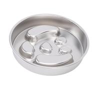 BAOFUYA Tazón para s de Alimentación Lenta, Diseño de Fondo sin Deslizamiento y Columna de Columna Use Multifuncional de Acero Inoxidable. (Patrón de Cachorro)