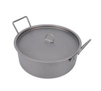 BAOFUYA Ti Stockpot, Olla de Cocina Grande de 2,3 L para Sopa de Inducción, Utensilios de Cocina Profundos para Pasta, Sopa, Espaguetis, Acampar Al Aire Libre