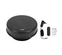 BAOFUYA Ventilador de ático Solar Profesional, Diseño a Prueba de Lluvia Motor sin Escobillas de Energía que Ahorra Energía de Techo Multifuncional Ventilador de ático para Granero de (Enchufe de la