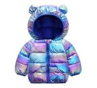 Baogaier Bebé Niño Chaqueta Invierno, Impermeable cortavientos Azul Marino Brillante Niña Niños Abrigo Plumifero con Capucha y bolsillos, Ligero Deportiva Infantil Ropa 2-3 Años