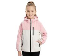 Baogaier Chaqueta Impermeable para Niñas, Cortavientos Abrigos con Banda Reflectante Ligera Casual Chaquetas de Lluvia Primavera Otoño Chubasquero Deportivos Ropa 13 Años, Rosa