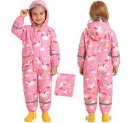 Baogaier Chubasqueros de Una Pieza Niños Impermeables Chaquetas 1-9 años | Ligero Plegable, Capa de Lluvia, Encapuchado, Bolsillo, Cremallera, Estampados, Reflectante, Abrigos, para Guardería Exterior