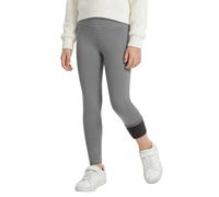 Baogaier Deportiva Leggings para Niñas con Forro Polar, Térmicos Largos Pantalones Suaves Infantiles Legging Cintura Alta Elásticos Mallas Niños Invierno Deporte Ropa 6-7 Anos, Gris