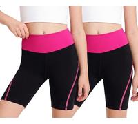 Baogaier Ninas Shorts Pantalones Cortos Leggings, Pack de 2, para 6-7 Años