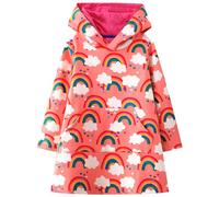 Baogaier Niñas Sudadera con Capucha Algodón Vestidos Mangas Largas Arco-Iris Rosa Pullover Tops Túnica Suéter Casual Primavera Otoño Invierno Hoodie Ropa para Niña 4 5 años