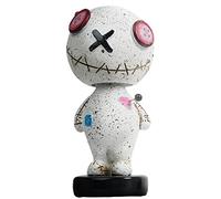 Baogao Bobble Head Toys - Figura Bobblehead de muñeca de vudú - Adornos de resina de muñeca de maldición Decoraciones de tablero de coche