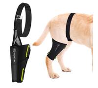 BaoGuai Rodillera para perro Pro - Hebilla deslizante de metal, corte de ingle para orinal fácil, soporte de pierna trasera para rótula luxante A nvoltura de pierna de neopreno para perros