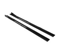 BaoHYeS Extensiones universales para faldones Laterales (8 Unidades, 2,2 m), divisores de Aletas, compatibles con BMW/VW Golf y Honda/Audi (Negro Brillante).