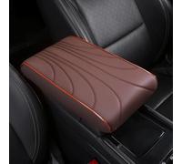 BaoHYeS Funda para Consola Central de Coche para Jeep Wrangler JL JLU 2025 2018-2024, reposabrazos de Cuero, cómodos, Impermeables, Color marrón, 31 x 20 x 5 cm