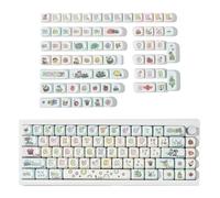 baojielai 134Keys - Juego de teclas coloridas con diseño de pato de frutas para 60/64/84/98/108 teclados mecánicos para juegos