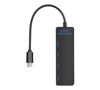 baojielai Adaptador de concentradores USB 3.0 tipo C a 4 puertos de 5 Gbps para computadora portátil, tableta y más con indicadores LED