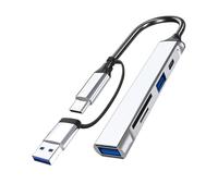baojielai Adaptador de tarjeta de memoria USB C + USB de 5 puertos USB multipuerto multipuerto para teclados de PC, laptop, mouse