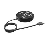baojielai Adaptador USB 2.0 de 10 puertos de expansión circular para oficina y entretenimiento, conexión de múltiples puertos