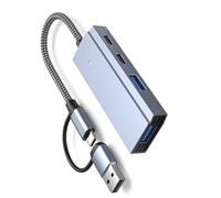 baojielai Adaptador USB 3.0 y tipo C de dos puertos para transferencia rápida de datos y carga de tabletas de teléfono