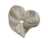 baojielai Banda de pelo satinada de gran tamaño con forma de corazón para un elegante soporte para cola de caballo y moños, coleteros para el pelo para otoño e invierno