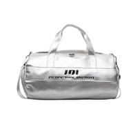 baojielai Bolsa de viaje para fitness, gimnasio, piel sintética, bolsa de entrenamiento, bolsa deportiva de gran capacidad, bolsa de fin de semana para mujer, Silver, as the pic show