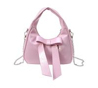 baojielai Bolso de mano de cuero para mujer, bolso de hombro con lazos, bolso cruzado con asa superior con cadena extraíble, PK., 21x8x12cm
