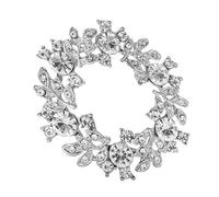 baojielai Broche de corona de aleación resistente con flores coloridas para mujer, accesorios de mochila, ropa y sombrero, as the pic show, Aleación, diamantes de agua, No es una piedra preciosa