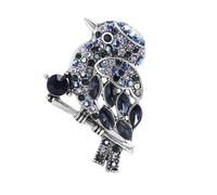 baojielai Broches de pájaros con diamantes de imitación brillantes, estilo vintage, de aleación, para banquetes, fiestas, accesorios adecuados para mujeres y hombres, as the pic show, Metal, No es una