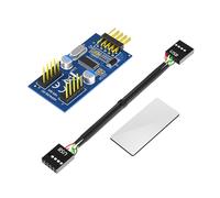 baojielai Cable de extensión hembra de 9 pines USB de 1 a 2 hembra, tarjeta de escritorio, 9 pines, USB 2.0, 9 pines, puerto adaptador