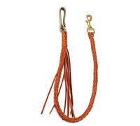 baojielai Cadena de cuero trenzado vintage con borlas para pantalones, cadena de borlas de cuero, accesorio elegante para pantalones, mejora cualquier atuendo, 61cm, Piel auténtica, No es una piedra