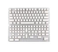 baojielai CherryProfile - Juego de teclas gruesas para teclado mecánico de 137 teclas, minimalista, color blanco
