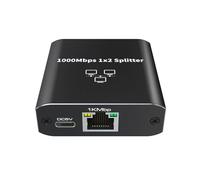 baojielai Divisor de red Gigabit Ethernet divisor RJ45 para conexión de dispositivos dobles enchufes y diseños de juego 1 a 2