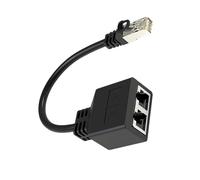 baojielai - Divisor Ethernet RJ45 de 1 a 2, conmutadores Ethernet de 1000 Mbps de 2 puertos RJ45, adaptador divisor de red de velocidad rápida